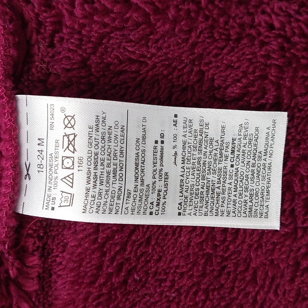 Old Navy Girl's Fleece Jacket Size 18-24months - Picture 6 of 6